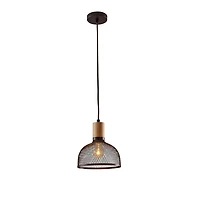 Matte Black Mesh Shade Pendant Light