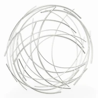 Silver Metal Wire Abstract Wall Plaque