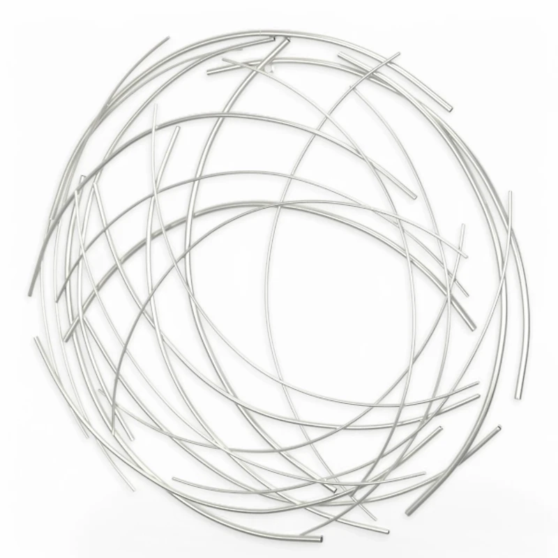 Silver Metal Wire Abstract Wall Plaque