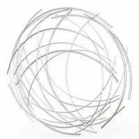 Silver Metal Wire Abstract Wall Plaque