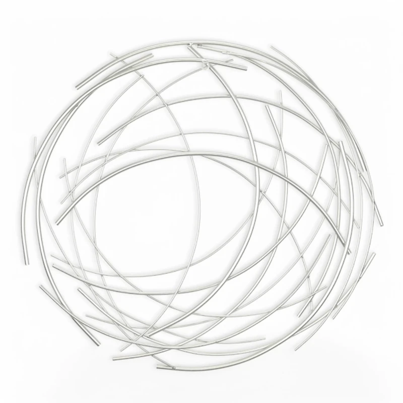 Silver Metal Wire Abstract Wall Plaque