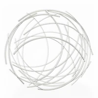 Silver Metal Wire Abstract Wall Plaque