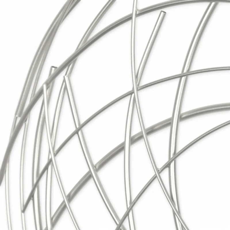 Silver Metal Wire Abstract Wall Plaque