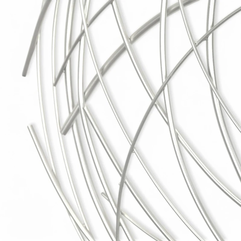 Silver Metal Wire Abstract Wall Plaque