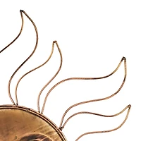 Brass Sun Metal Outdoor Wall Plaque