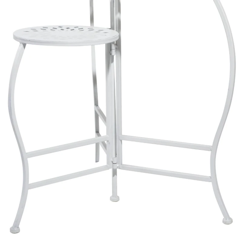 White Metal 3-Tier Plant Stand