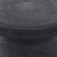 Black Clay Hourglass Accent Table