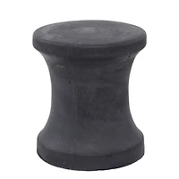 Black Clay Hourglass Accent Table