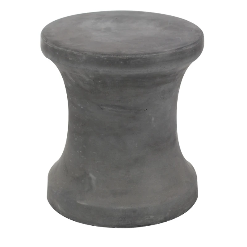 Black Clay Hourglass Accent Table
