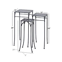Black Garden 3-pc. Plant Stand Set