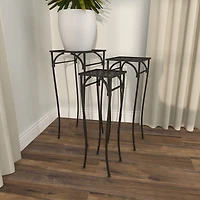 Black Garden 3-pc. Plant Stand Set
