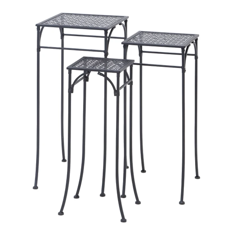 Black Garden 3-pc. Plant Stand Set
