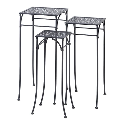 Black Garden 3-pc. Plant Stand Set