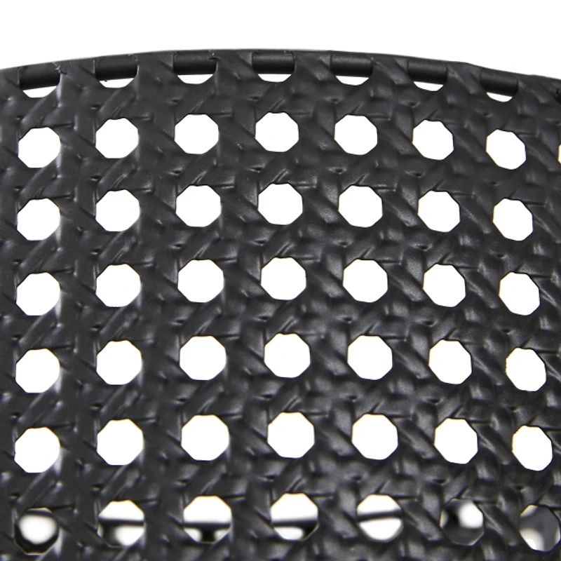 Black Metal Basket Weave Planters, Set of 3