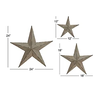 Distressed Metal Stars 3-pc. Outdoor Plaque Set