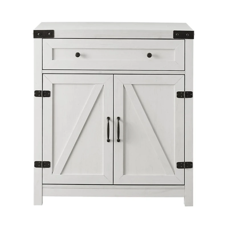 White Barnwood Style Wooden Cabinet