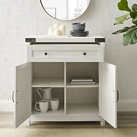 White Barnwood Style Wooden Cabinet