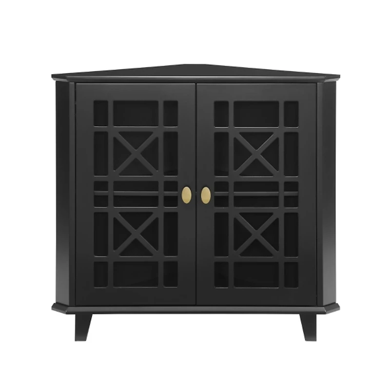 Mikie Black Corner Cabinet