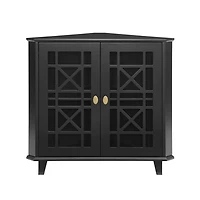 Mikie Black Corner Cabinet
