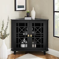 Mikie Black Corner Cabinet