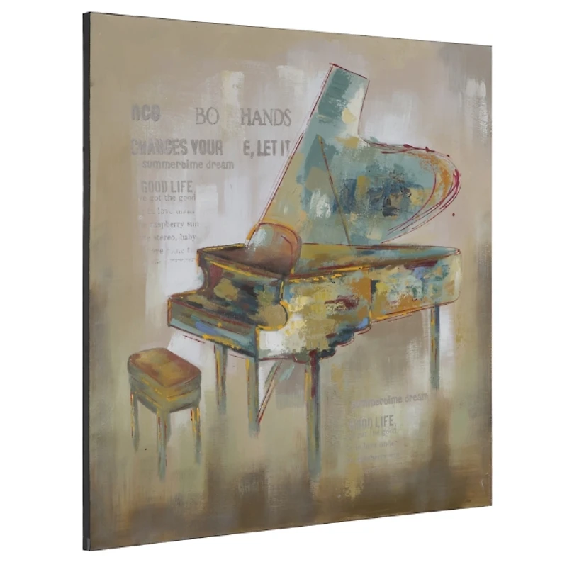 Paris Piano Canvas Art Print