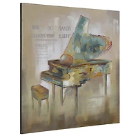Paris Piano Canvas Art Print