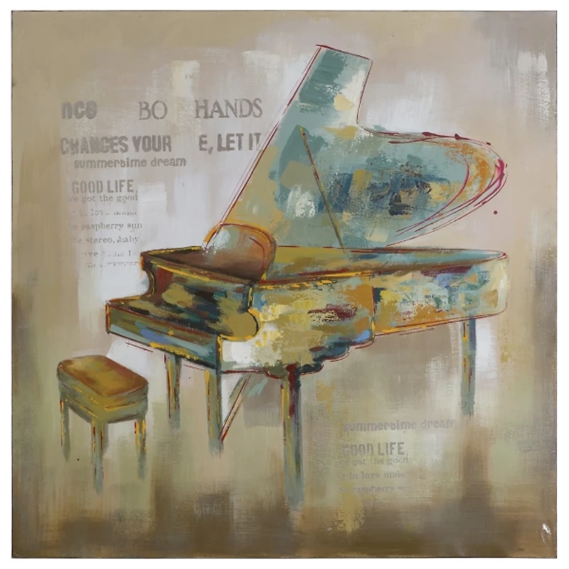 Paris Piano Canvas Art Print