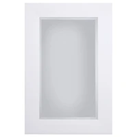White Rectangular Beveled Wall Mirror