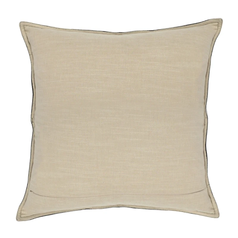 Cocoa Brown Oversized Leather Pillow, 22 in.