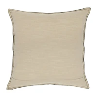 Cocoa Brown Oversized Leather Pillow, 22 in.