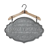 Gray Metal Laundry Room Wall Plaque