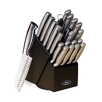 Black Rubberwood Block Satin 22-pc. Cutlery Set