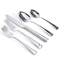 Mercutio Lines Stainless Steel 20-pc. Flatware Set
