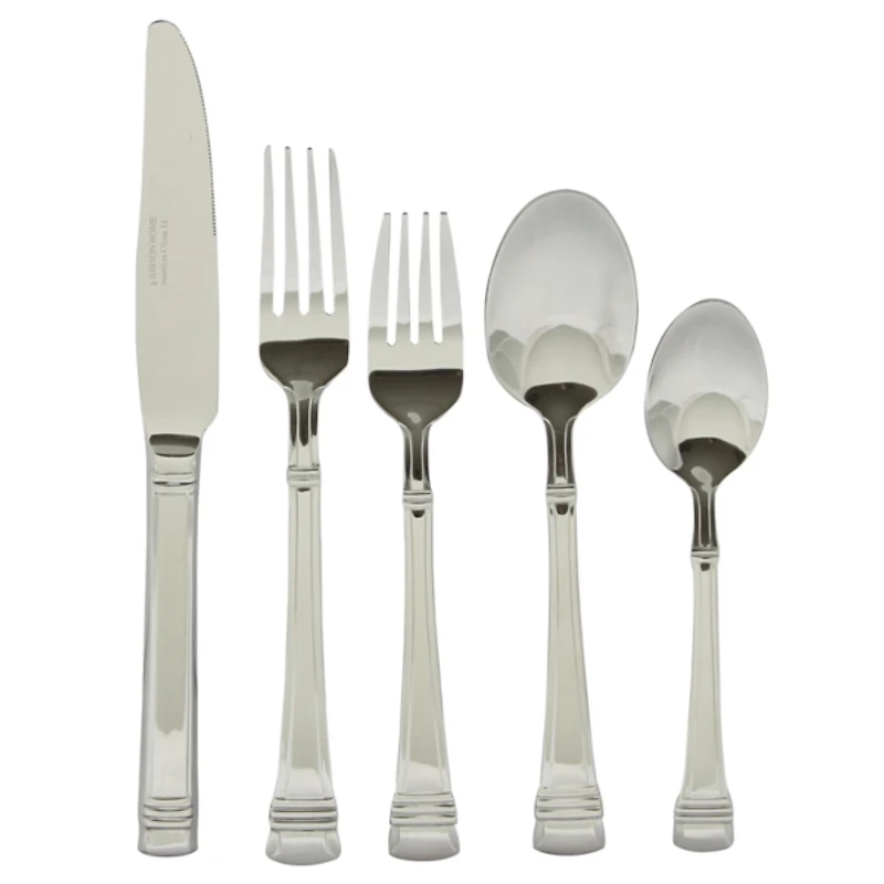Mercutio Lines Stainless Steel 20-pc. Flatware Set