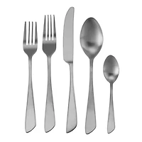 Matte Silver Angled Base 20-pc. Flatware Set