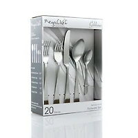 Matte Silver Angled Base 20-pc. Flatware Set