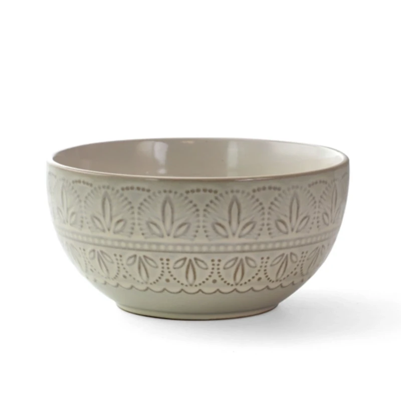 White Lace Embossed 16-pc. Dinnerware Set