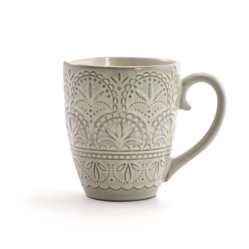 White Lace Embossed 16-pc. Dinnerware Set