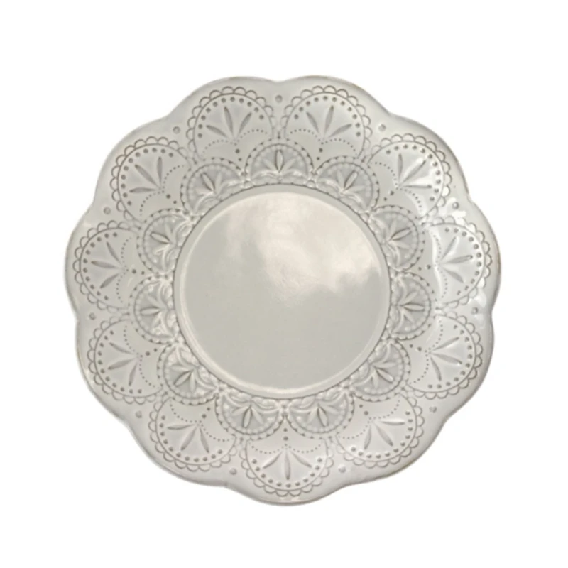 White Lace Embossed 16-pc. Dinnerware Set