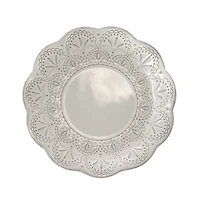 White Lace Embossed 16-pc. Dinnerware Set