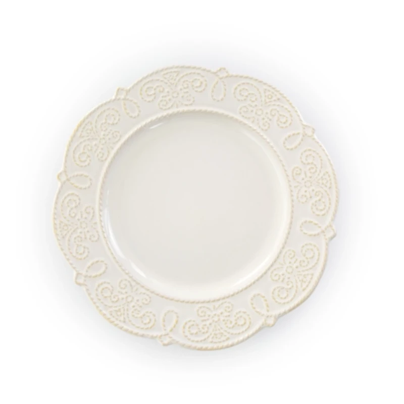 White Embossed Scalloped 16-pc. Dinnerware Set