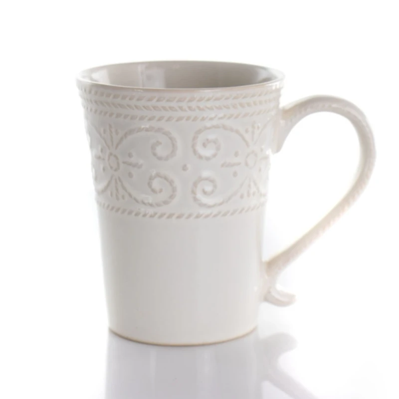 White Embossed Scalloped 16-pc. Dinnerware Set