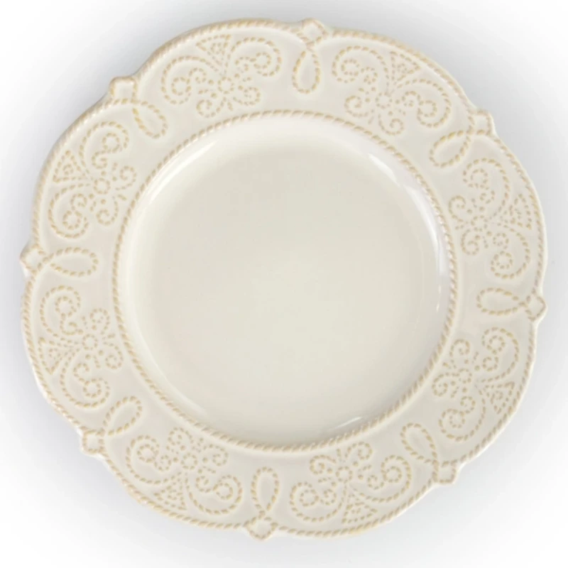 White Embossed Scalloped 16-pc. Dinnerware Set
