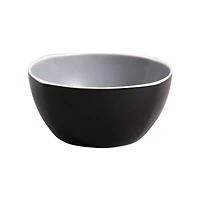 Matte Gray and Black 16-pc. Dinnerware Set