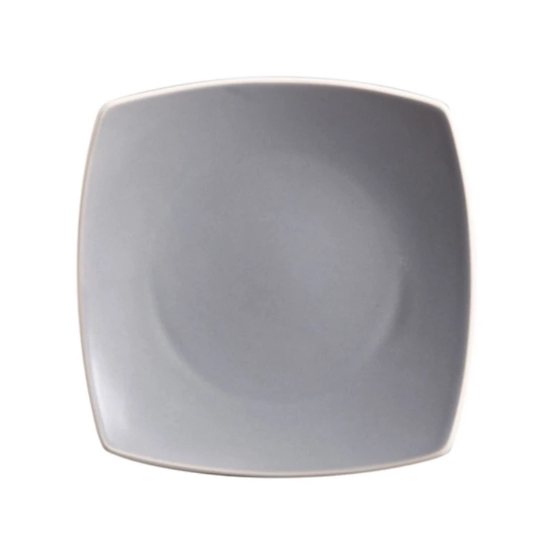 Matte Gray and Black 16-pc. Dinnerware Set