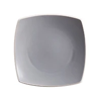 Matte Gray and Black 16-pc. Dinnerware Set