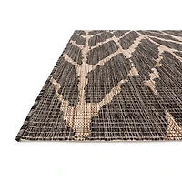 Charcoal Mocha Chevron Outdoor Area Rug, 7x10