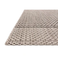 Gray Zig Zag Stripe Outdoor Area Rug, 7x10