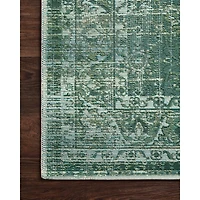 Green Mist Tribal Medallion Outdoor Rug, 5x7