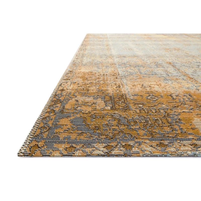 Antiqued Ivory Copper Outdoor Area Rug, 7x11
